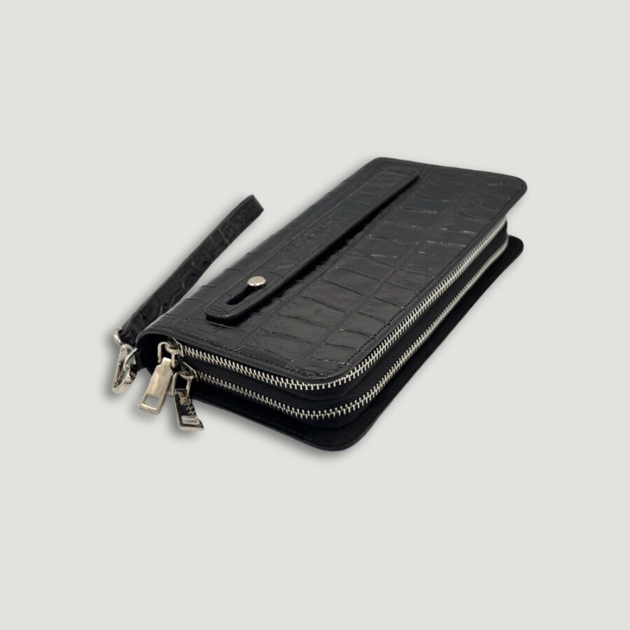 Ventura – Full Crocodile Leather Clutch (Double Zipper) – DL-31