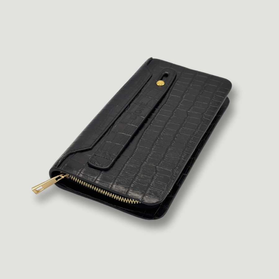 Elora – Seamless Fish Grain Leather Clutch – DL-22