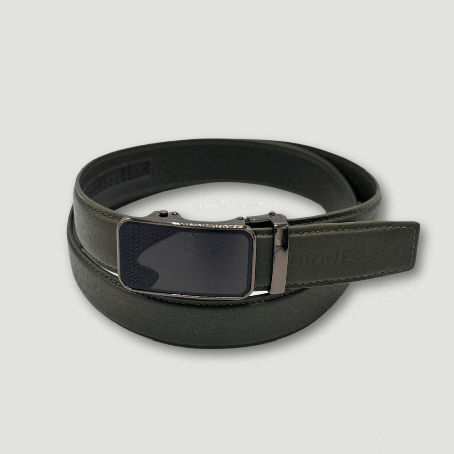 TRIGA – Triple-Layer Taiga Leather Belt with Rolling Buckle (3.5cm)